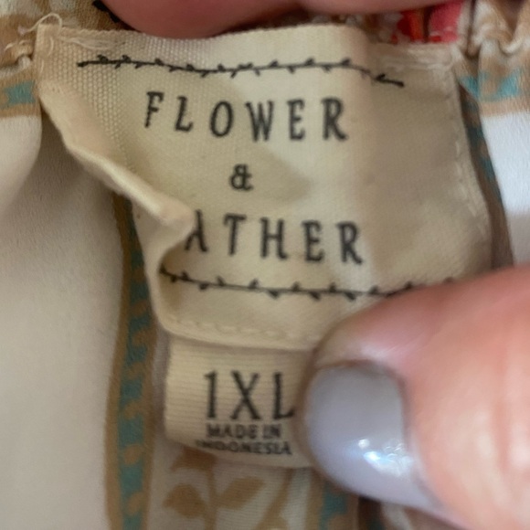 Floral Off-Shoulder Blouse - White and Red - Picture 2 of 2